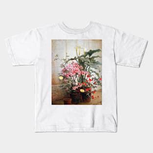 Roses painting, Side of a Greenhouse (ca. 1870) by George Cochran Lambdin Kids T-Shirt